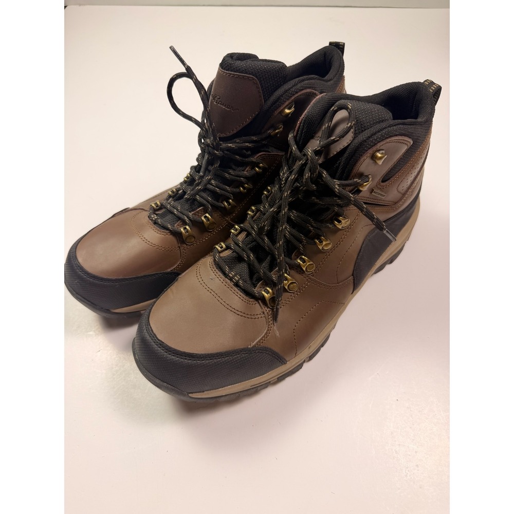 Eddie Bauer Brad Mens Brown Waterproof Leather Hiking Trail Mountain Boots 13